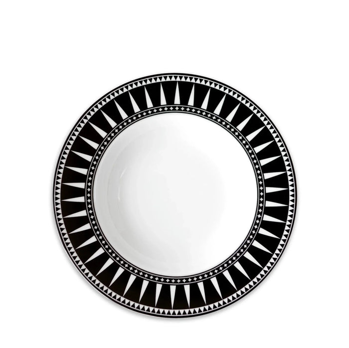 Black Burst Porcelain Soup Bowl - Your Western Decor, LLC