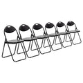 Black Curved Black Framed Padded Folding Chair - Pack of Six