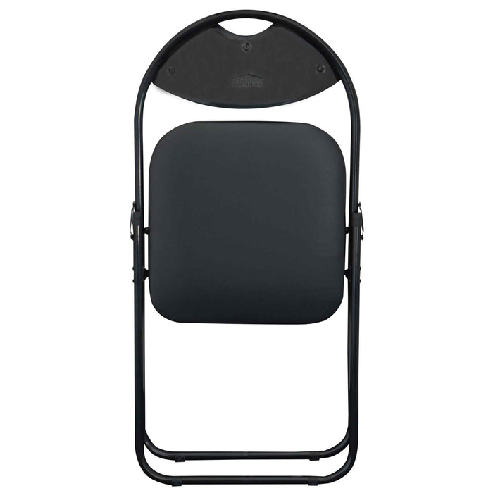 Black Curved Black Framed Padded Folding Chair - Pack of Six