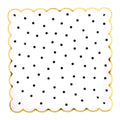 BLACK DOT SCALLOP PLATES