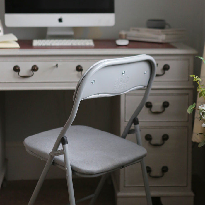 Black Fabric Padded Folding Chair