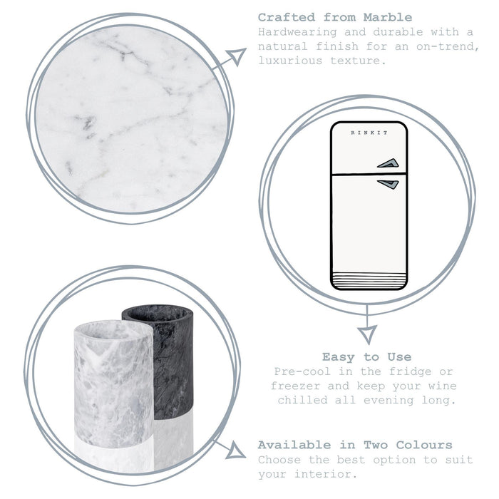 Black Marble Wine Cooler