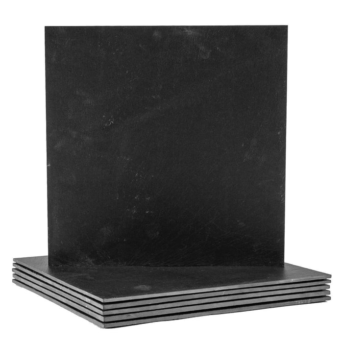 Black Rectangle Linea Slate Placemats - Pack of Six
