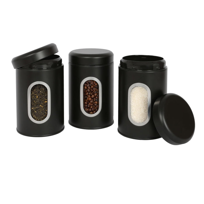 Black Stainless Steel Food Storage Container with Window