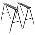Black/Black Folding Iron Saw Horses - Pack of 2 - By Harbour Housewares