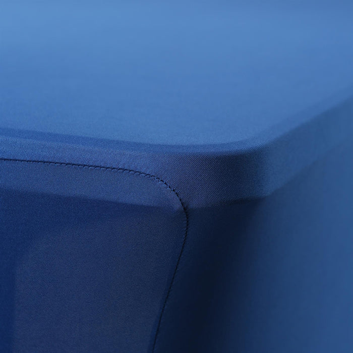 Blue 6ft (180cm) Rectangular Spandex Fitted Tablecloth