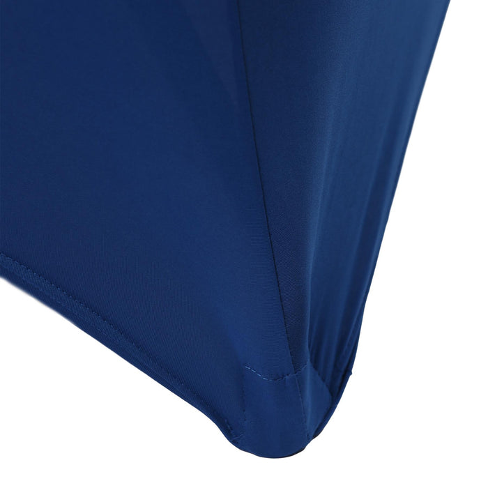 Blue 6ft (180cm) Rectangular Spandex Fitted Tablecloth