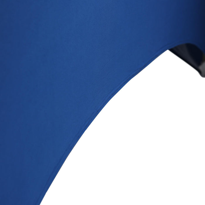 Blue 6ft (180cm) Rectangular Spandex Fitted Tablecloth