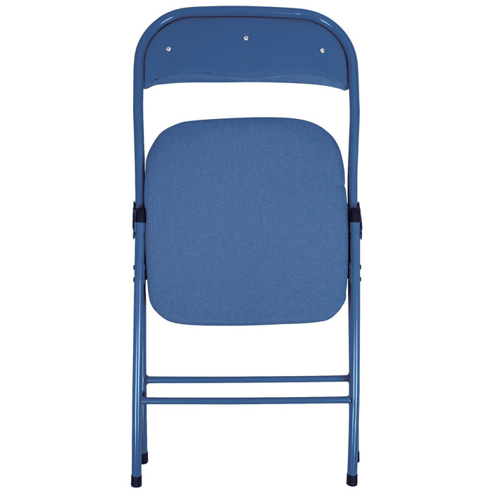 Blue Fabric Padded Folding Chair - Pack of Six