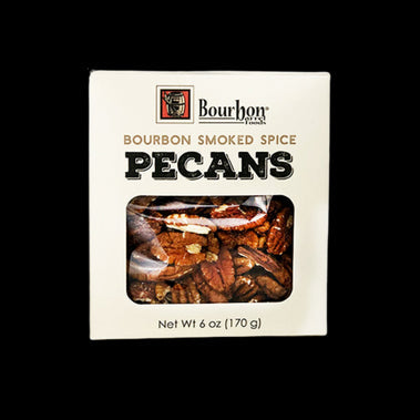 BOURBON SMOKED SPICED PECANS, 6oz