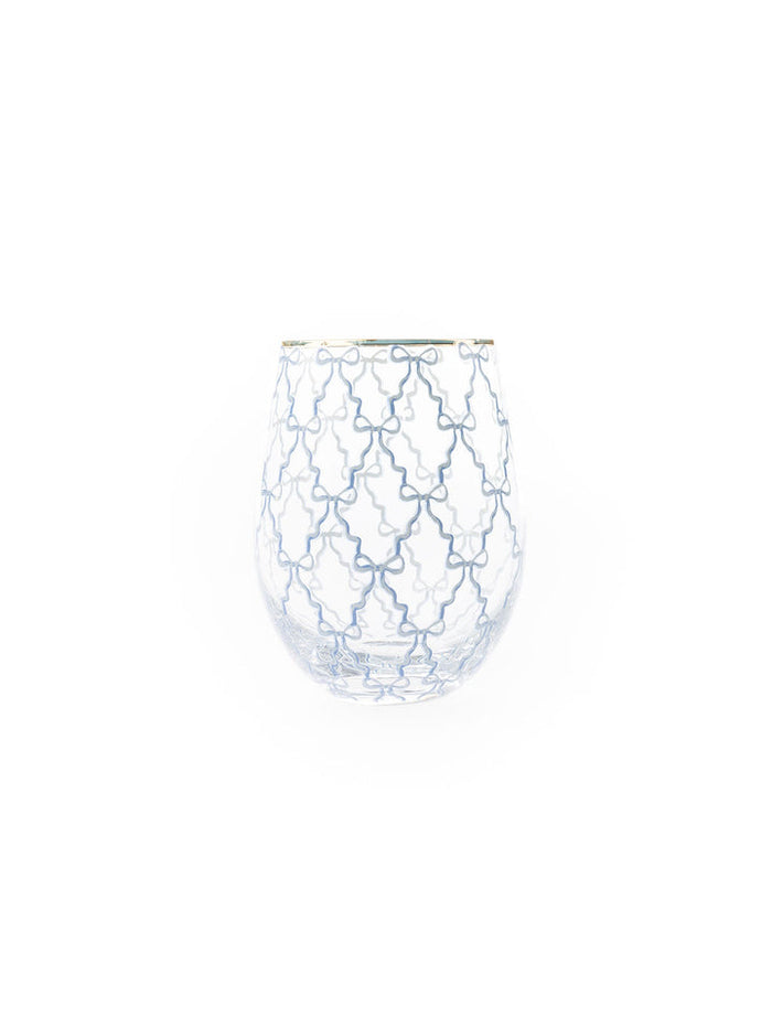 BOW TRELLIS STEMLESS WINE GLASS