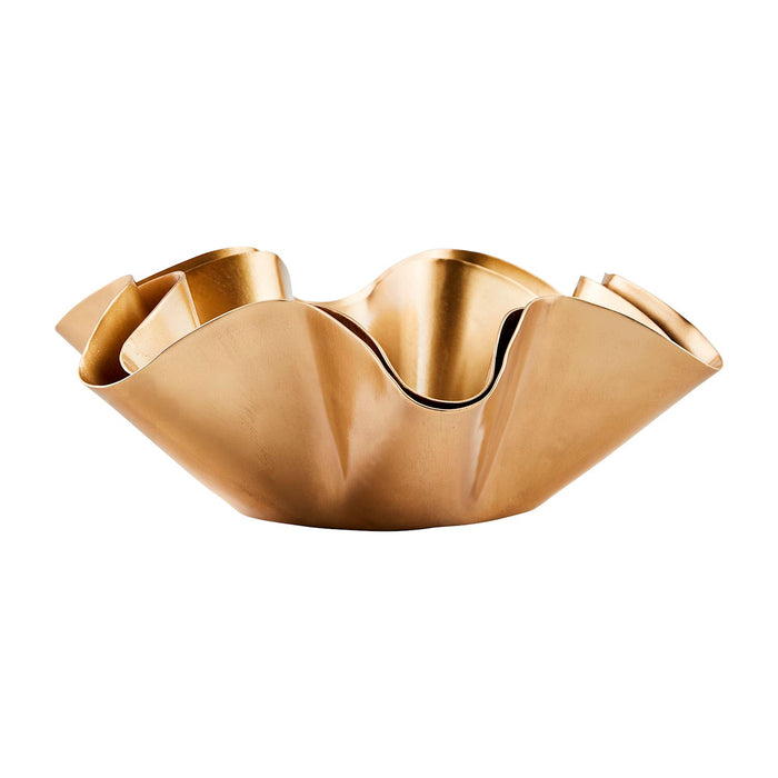 BRASS RUFFLE BOWL, SMALL