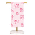 BULLDOG STARE HAND TOWEL, PINK