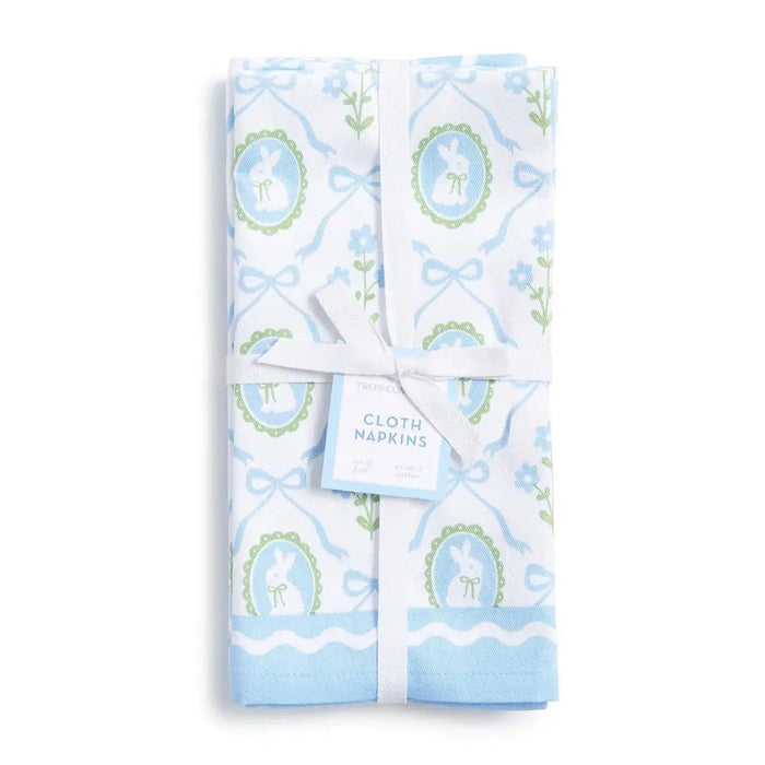 BUNNIES & BOWS CLOTH NAPKIN SET, SET OF 4