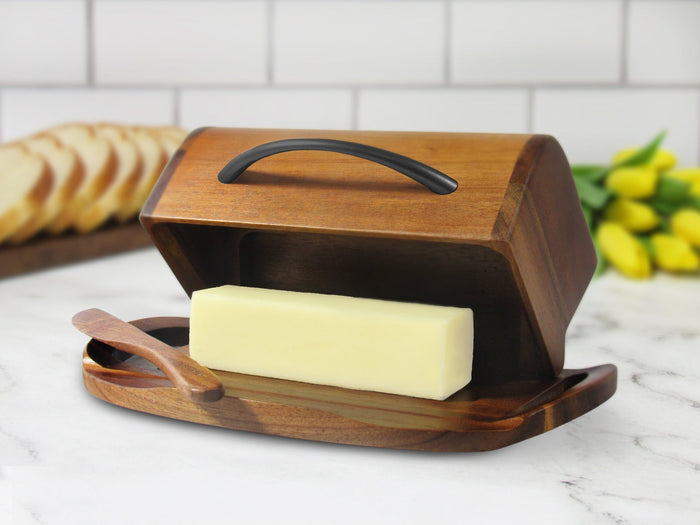 BUTTERIE ACACIA WOOD BUTTER DISH