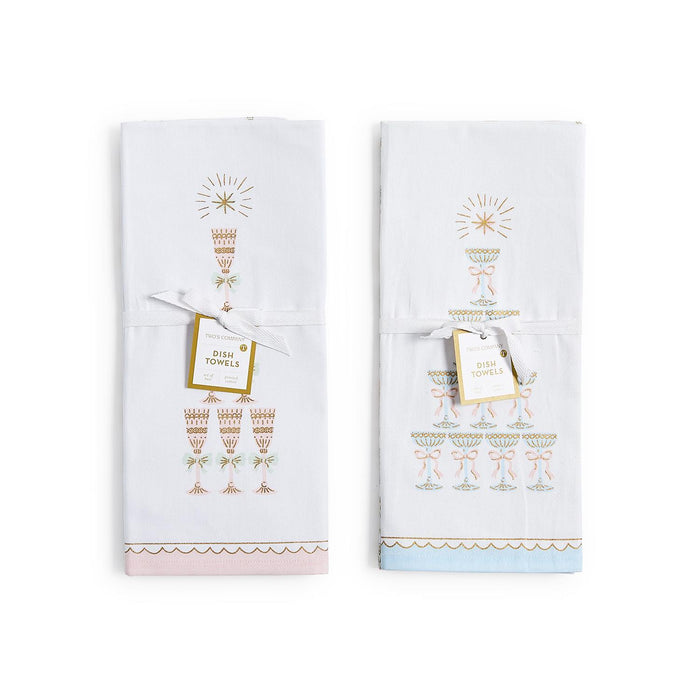 CHEERS CHAMPAGNE DISH TOWELS, SET OF 2