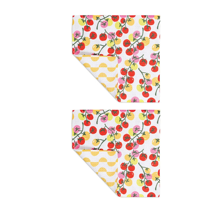 CHERRY TOMATOES VIBE DISHCLOTHS, SET of 2