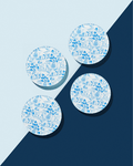 CHINOISERIE PRINT COASTERS, SET of 4