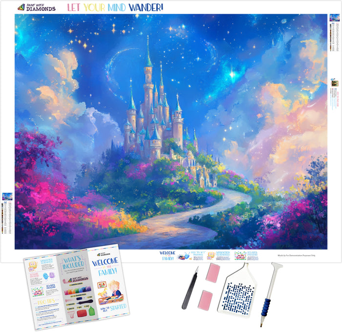 Colorful Gardens And Whimsical Clouds