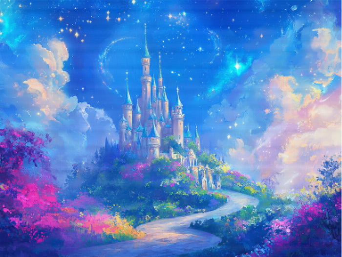 Colorful Gardens And Whimsical Clouds