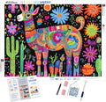 Colorful Mexican Folk Art Llama