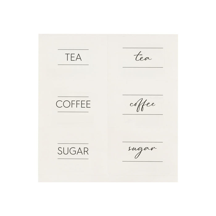 Cork Ball Glass Tea Coffee Sugar Jars Set