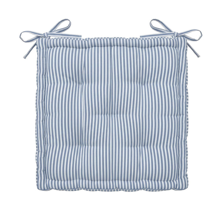 Deluxe Square Seat Pad - 40 x 40cm - Blue Stripe
