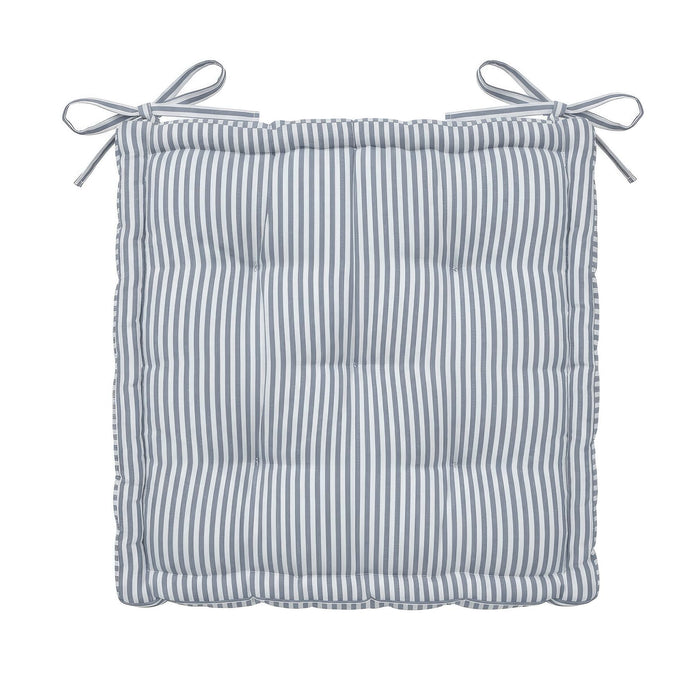 Deluxe Square Seat Pad - 40 x 40cm - Grey Stripe