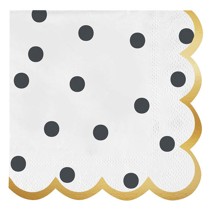 DOT SCALLOPED COCKTAIL NAPKIN