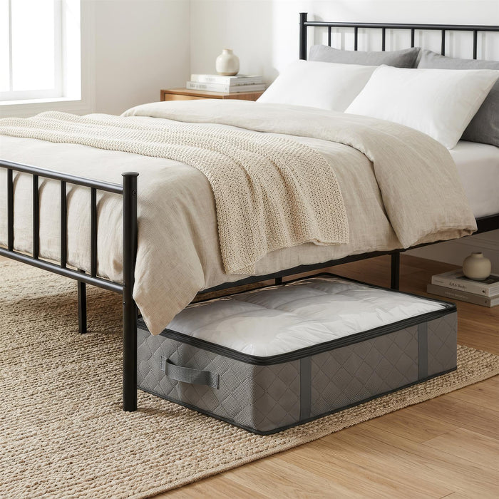 Double Metal Bed Frame - 4ft 6" - Black