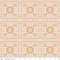 Double Sided Cotton Blanket - Wild Rose Bandanas Cream Cotton