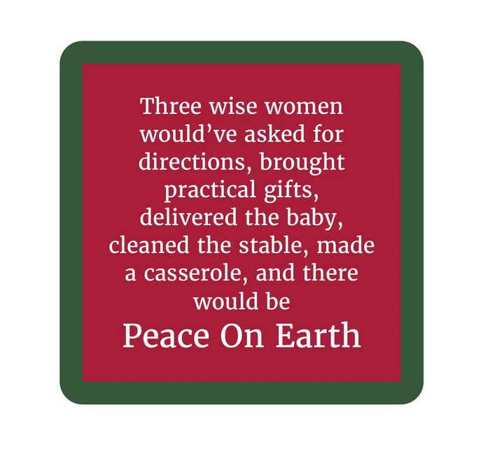 Drinks on Me Coaster - Peace Christmas - Findlay Rowe Designs