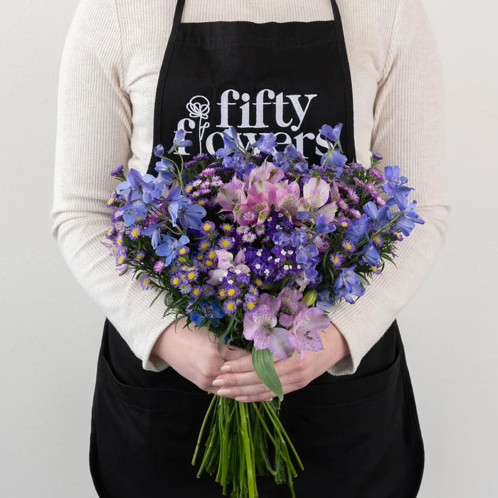 Evening Magic Flower Bouquet Apron - Image