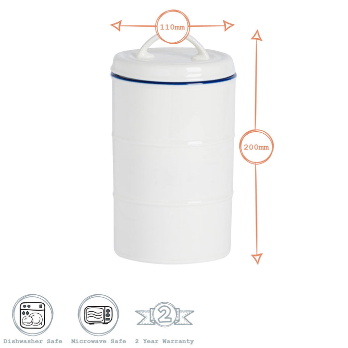Farmhouse White Coffee Canister