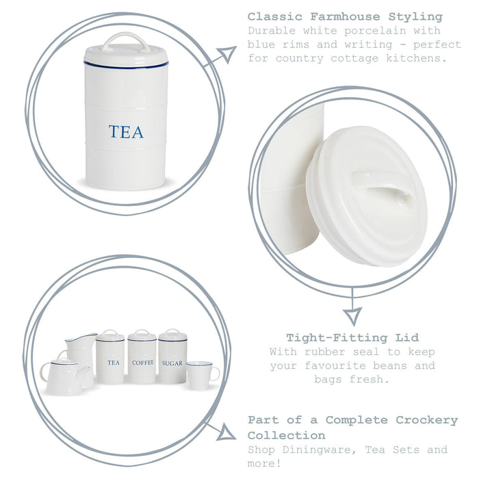Farmhouse White Coffee Canister