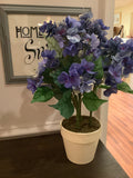 Faux blue hydrangea