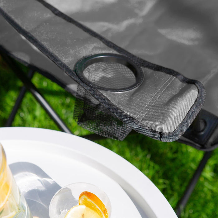 Folding Beige Canvas Camping Chair