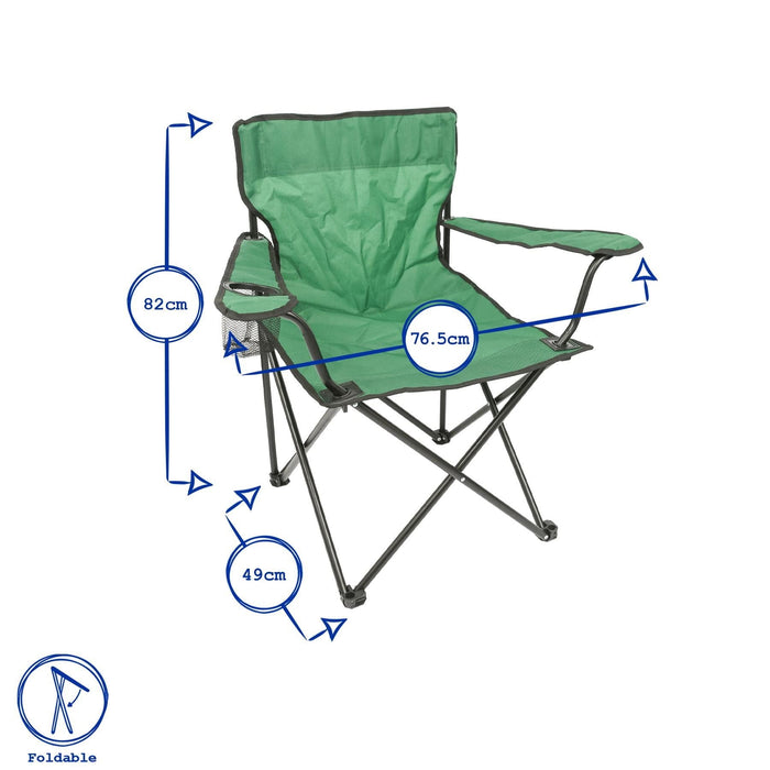 Folding Beige Canvas Camping Chair