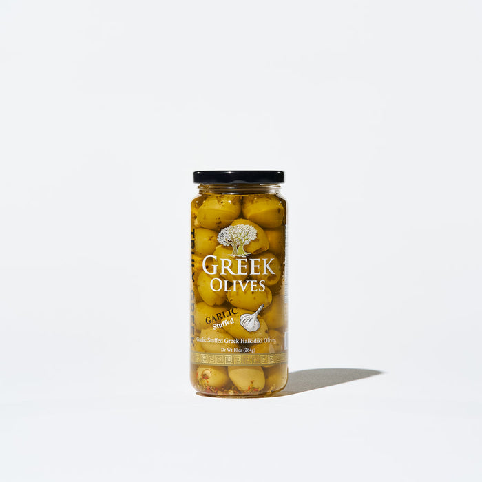 GARLIC STUFFED GREEK OLIVES