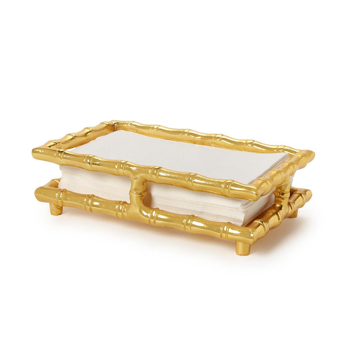 GOLD BAMBOO GUEST NAPKIN HOLDER