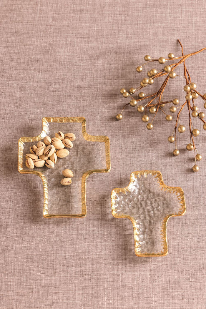 GOLD CROSS TIDBIT TRAY, SMALL