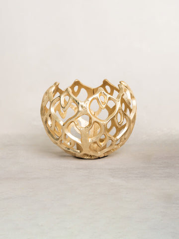 GOLD DIAMOND VOTIVE HOLDER, MEDIUM
