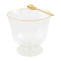 GOLD EDGE PEDESTAL BOWL SET