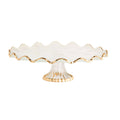 GOLD EDGE RUFFLE CAKE STAND