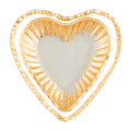 GOLD EDGE RUFFLE HEART TRAY, SMALL