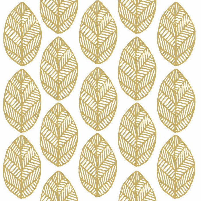 GOLD LEAVES BEVERAGE NAPKIN