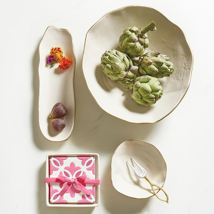 GOLD RIM ALUMINUM TRAY