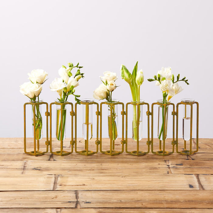 GOLD SMALL HINGED FLOWER VASE
