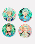 GOLDEN GALS COASTERS, SET of 4