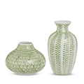 GREEN BUD VASES, ASST.